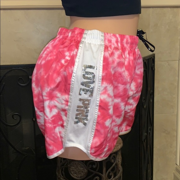 Victoria's Secret Pink bling track shorts. Small - Picture 1 of 6